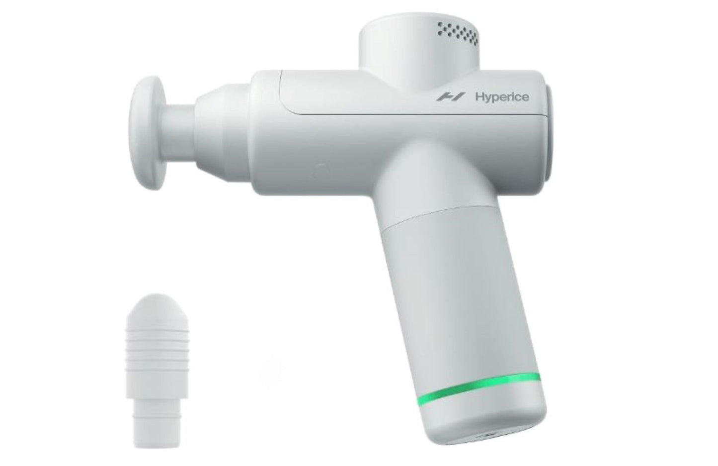 Hyperice Hypervolt Go 2 - Black - Featuring Quiet Glide Technology - Handheld Percussion Massage Gun - 3 Speeds, 2 Interchangeable Heads - Helps Relieve Sore Muscles and Stiffness - FSA-HSA Eligible