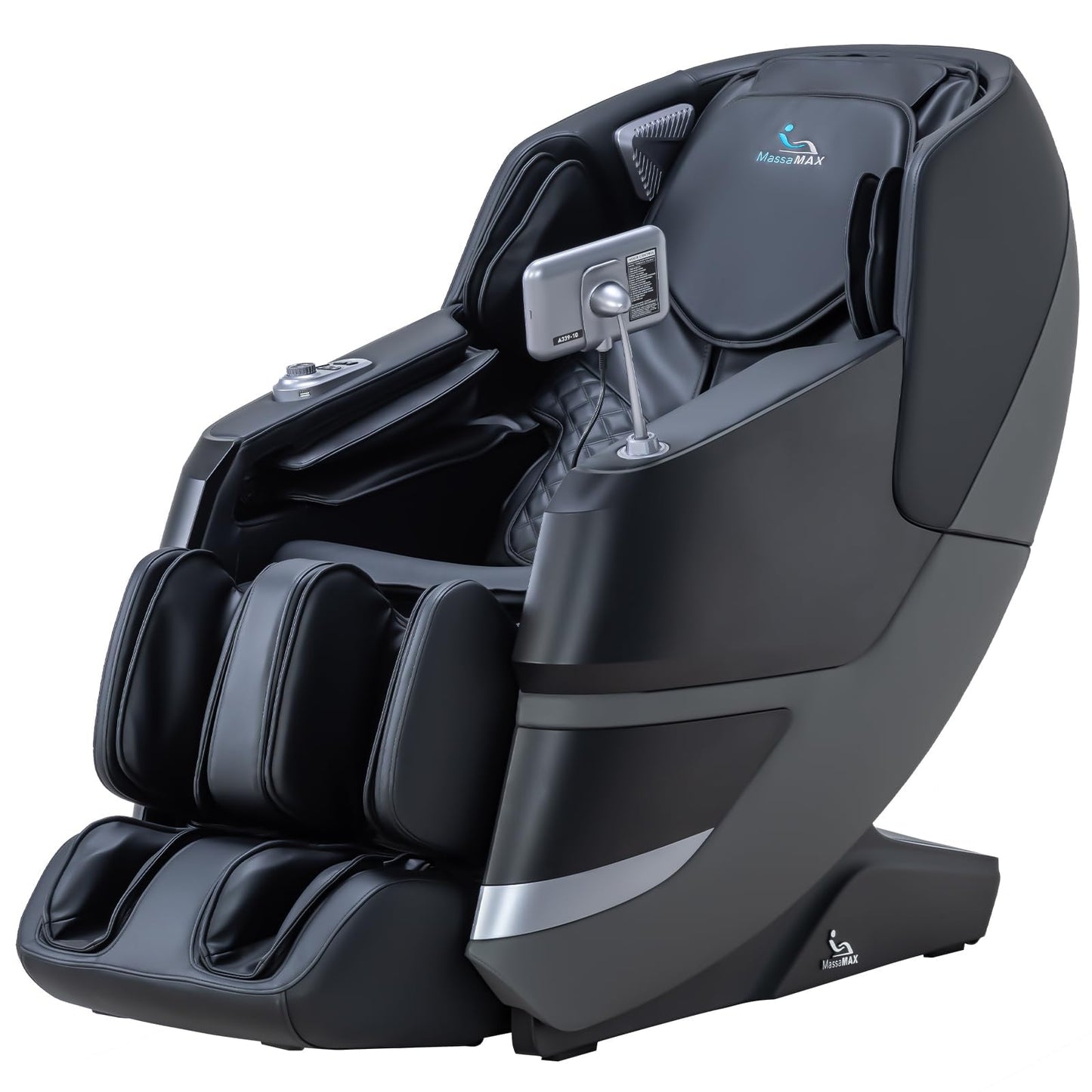 MassaMAX MT339 4D Massage Chair, Full Body Shiatsu Recliner with Auto Extendable Footrest, Zero Gravity, SL Track, Deep Yoga Stretch,15 Modes, AI Voice Control, Foot Rollers, and Heating (Magic Black)