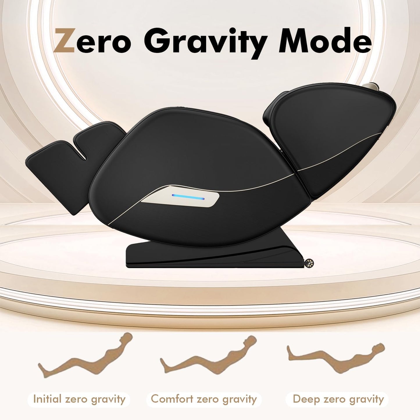 2025 Massage Chair Full Body, Zero Gravity SL-Track Shiatsu Massage Recliner Chair with Body Scan, 6 Fix Point Rollers,Airbags,Deep Yoga Stretch, Heating Function,Black