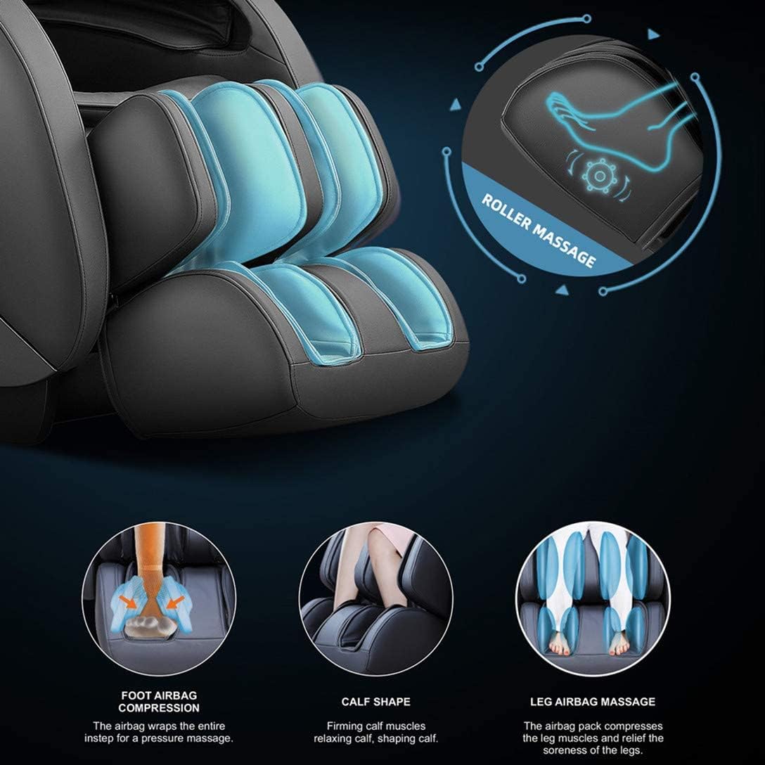 iRest SL Track Massage Chair Recliner, Full Body Massage Chair, Zero Gravity, Bluetooth Speaker, Airbags, Heating, 53.15" SL Track, Extendable Footrest and Foot Massage (Black)
