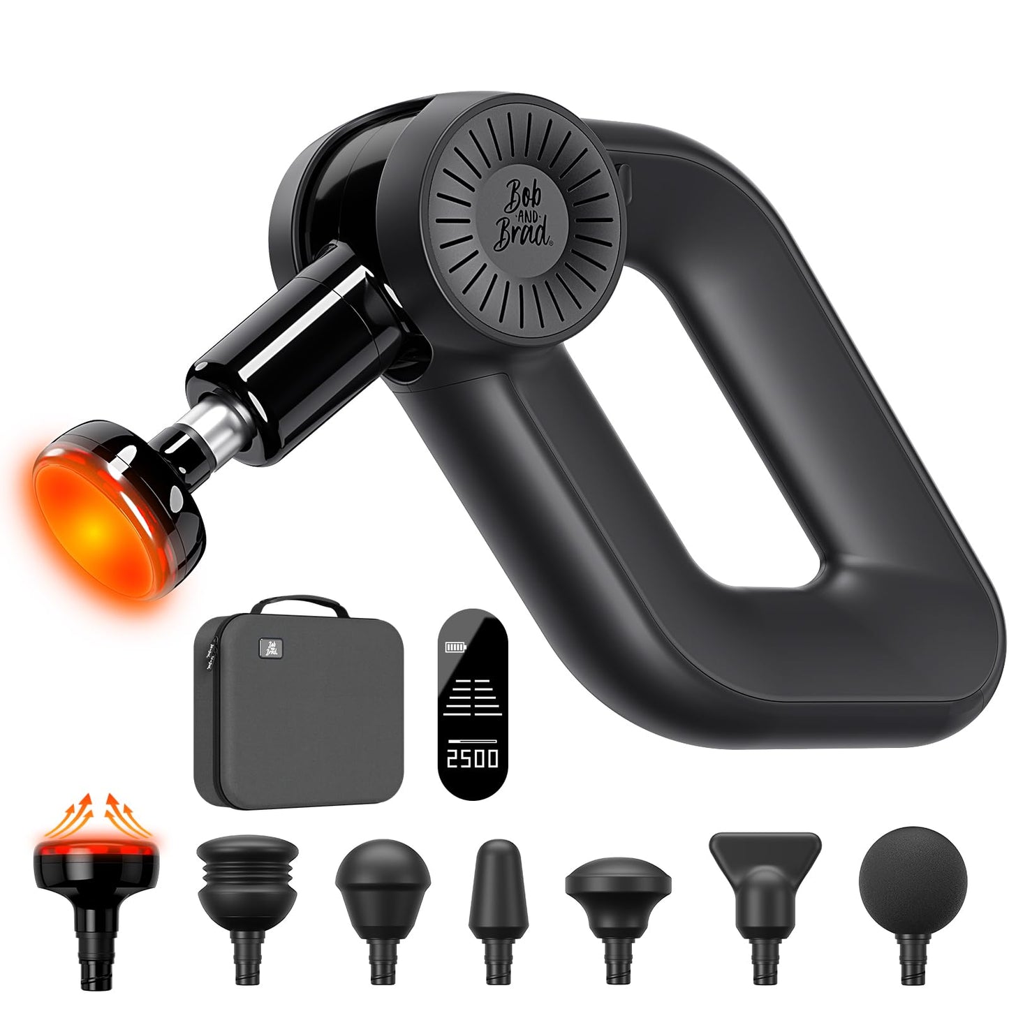 BOB AND BRAD D6 Pro Massage Gun Deep Tissue Percussion with 16mm Amplitude, Professional Muscle Massager for Athletes Pain Relief, Quiet Electric Back Massager, Gifts for Him