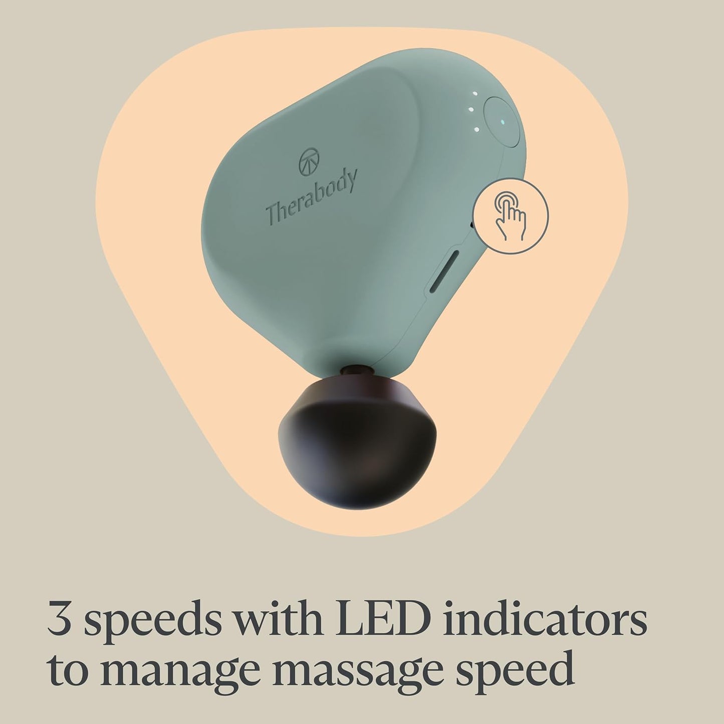 TheraGun Mini (2nd Generation) by Therabody - Handheld Electric Massage Gun - Compact Deep Tissue Treatment for Any Athlete On The Go - Portable Percussion Massager with QuietForce Technology (Green)