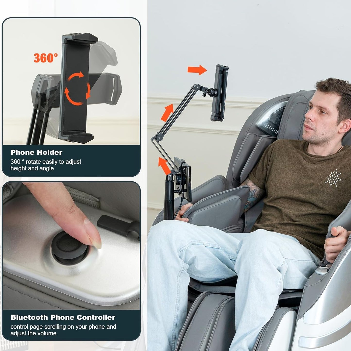 2025 Massage Chair Full Body, 4D Zero Gravity Massage Chairs SL Track Shiatsu Massage Recliner Chair with Secure-Fit Arm Airbag, Waist & Calf Heating Voice Control Bluetooth Joystick G2 White