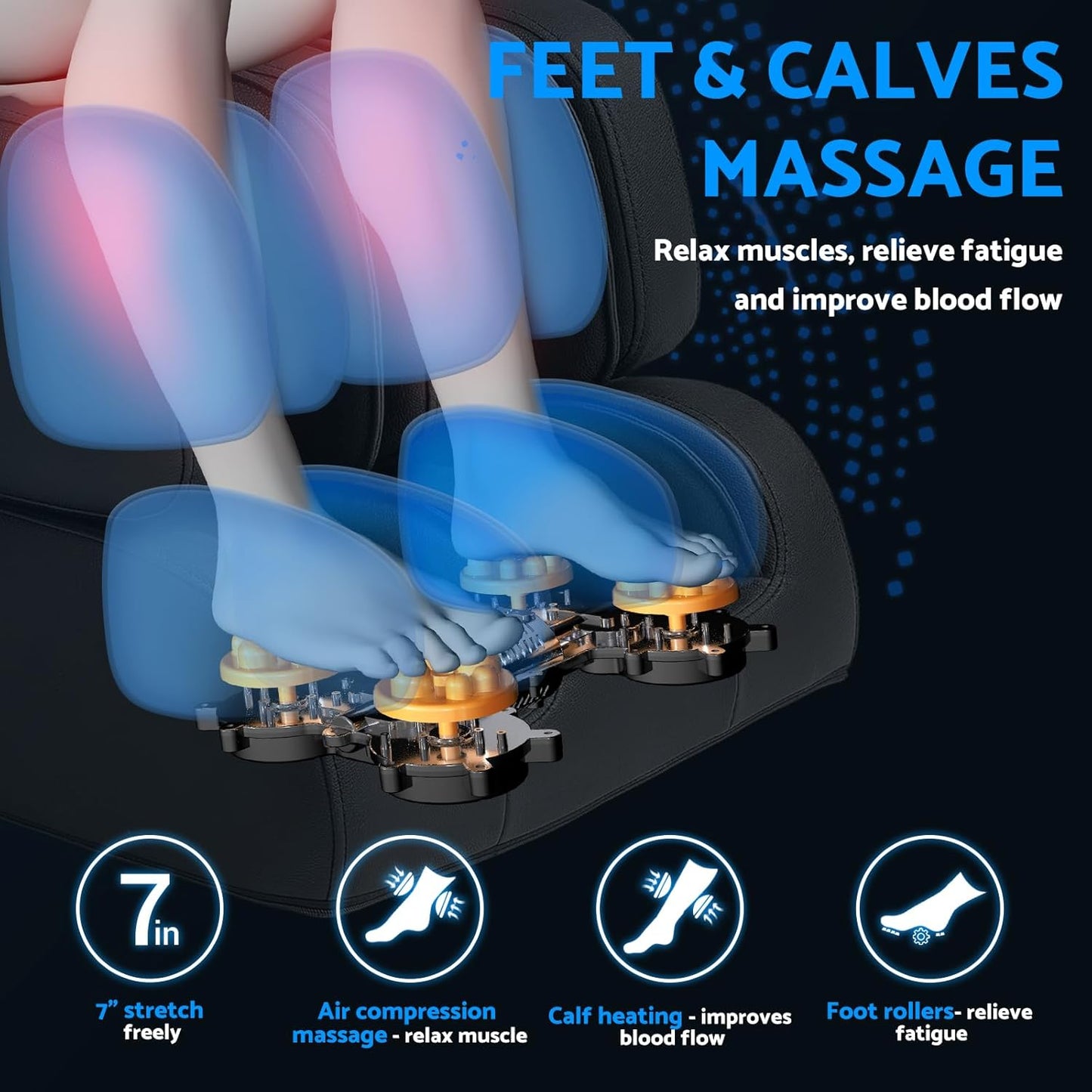Massage Chair, Zero Gravity Full Body Massage Chair Extra Large Shiatsu Recliner w/ 14 Massage Points, Lumbar & Calf Heating, 20 Auto Modes