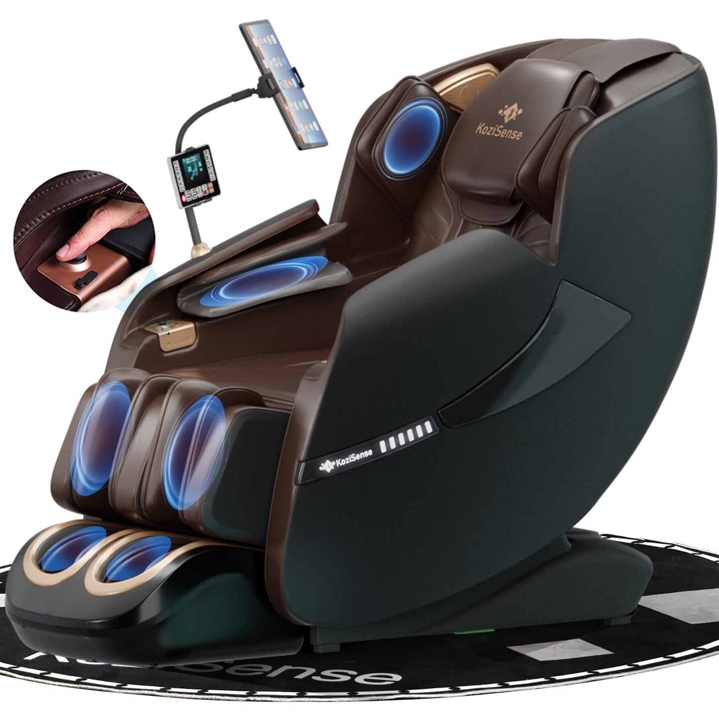 2025 Massage Chair Full Body, Zero Gravity SL-Track Shiatsu Massage Recliner Chair with Heat, 12 Auto Modes, Backlit Touchscreen and Calfrest Extension