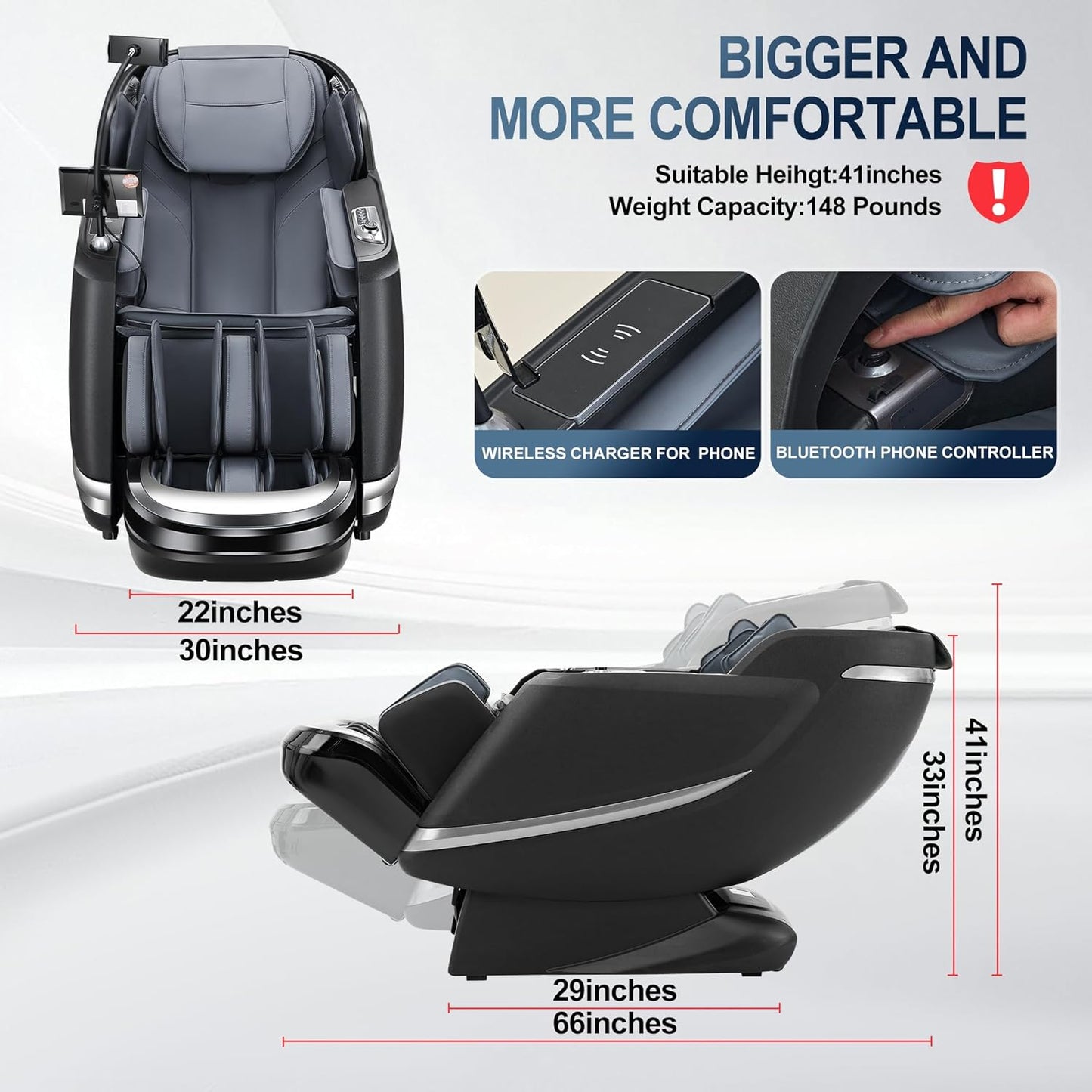2025 Massage Chair Full Body with 12 Auto Modes,Zero Gravity SL-Track Shiatsu Massage Chair with AI Control,Auto Body Detection,Foot Rollers,Body Scan and Waist & Calf Heating