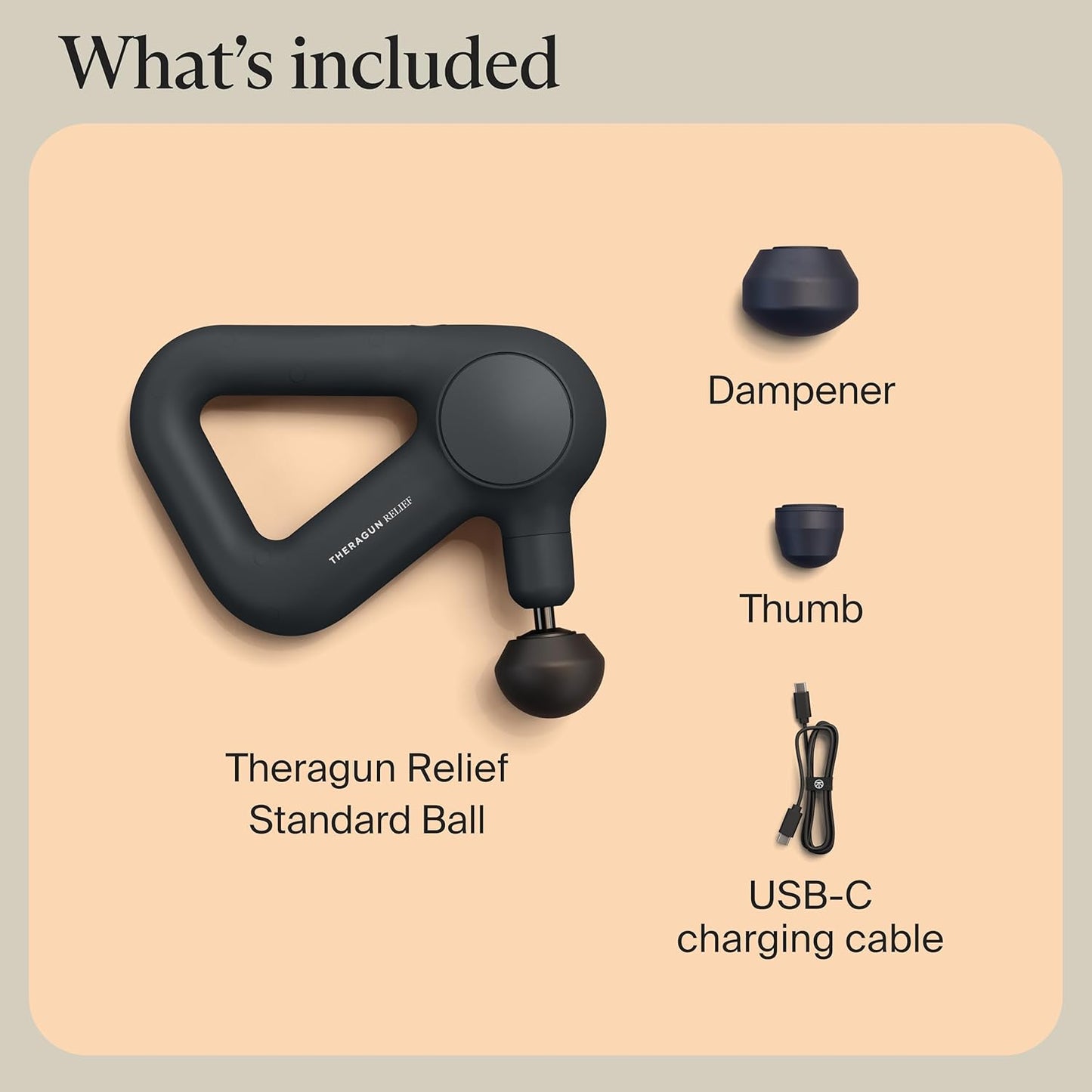 TheraGun Therabody Relief - Quiet Deep Tissue Therapy Massage Gun - Bluetooth Enabled, Electric Percussion Massage Gun & Personal Massager for Pain in The Neck, Back, Leg, Shoulder and Foot (Black)