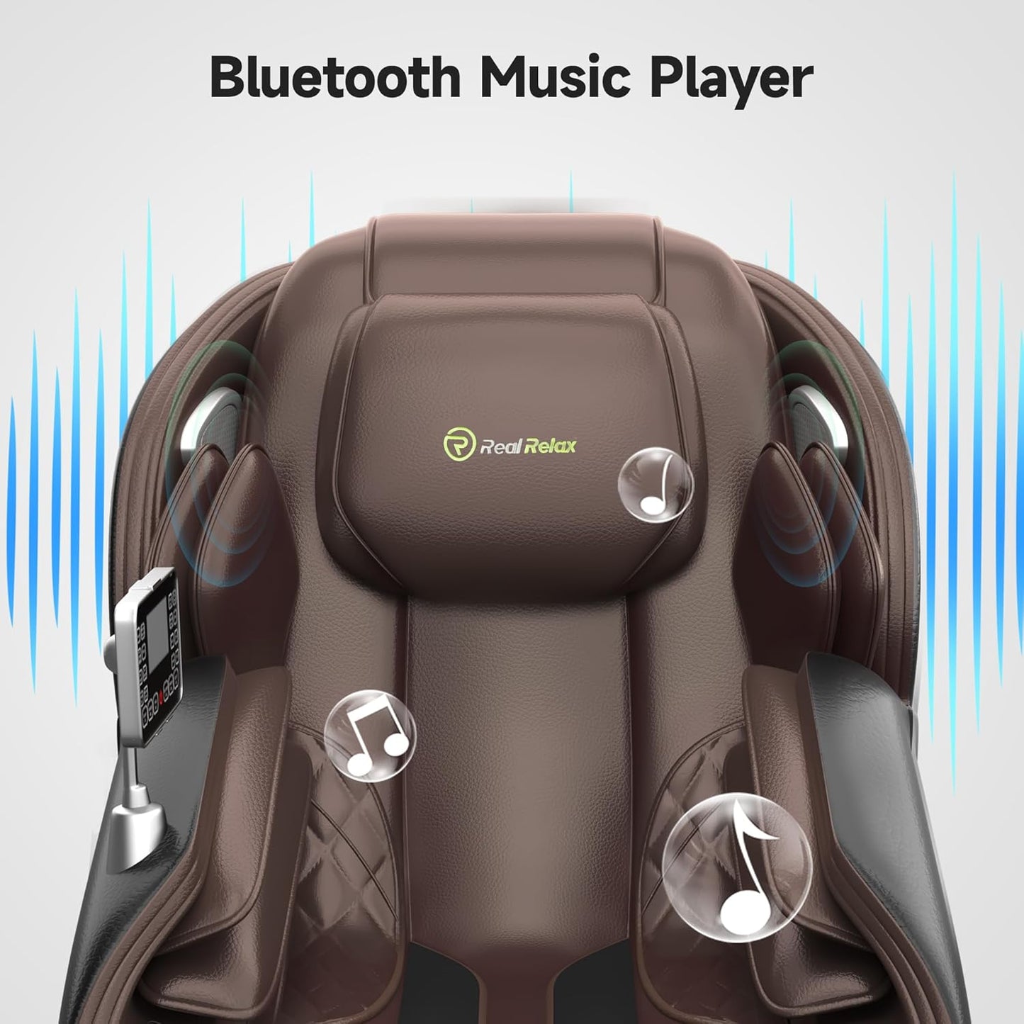Real Relax 2025 Massage Chair Full Body,Zero Gravity 3D SL-Track Shiatsu Massage Recliner Chair with Heat Body Scan Bluetooth Foot Roller APP Control, Child Lock, Favor-06,Brown