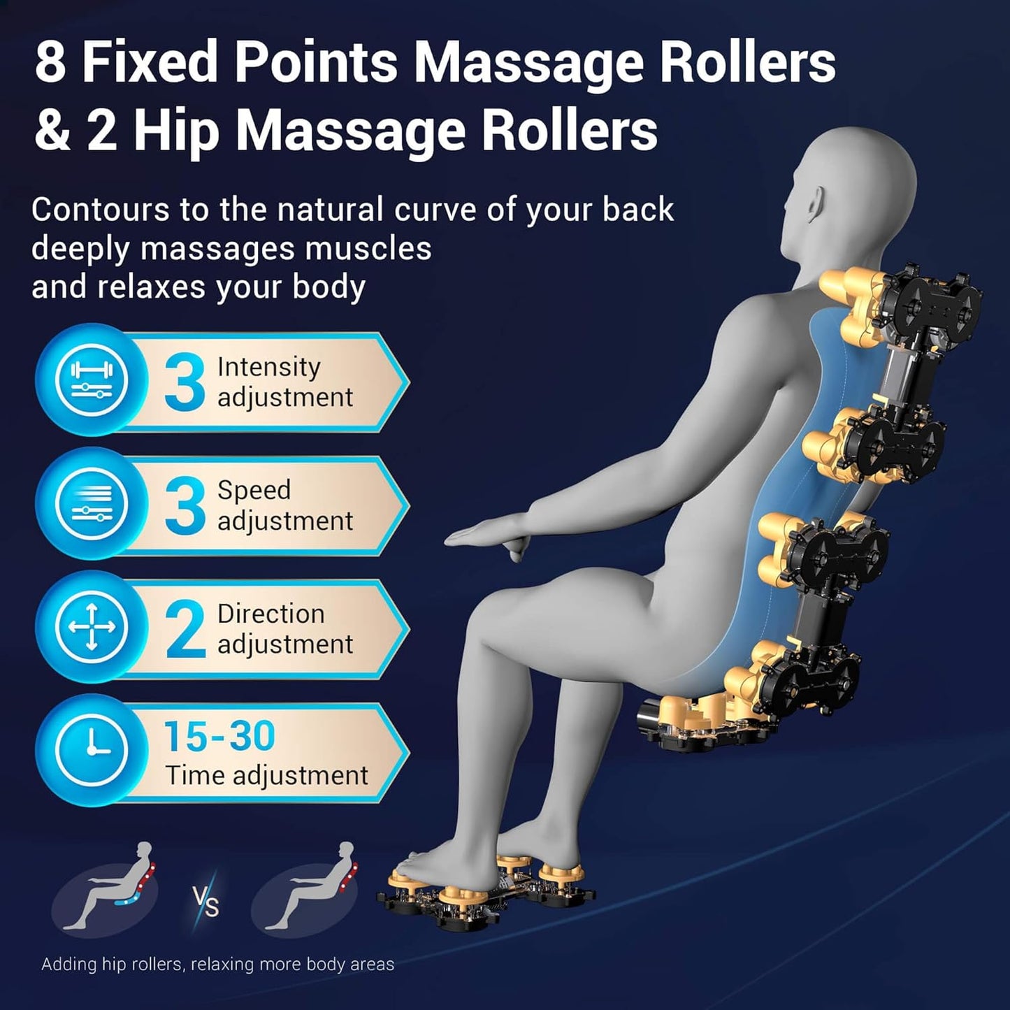 Massage Chair Full Body with Heat, Full Body Zero Gravity Shiatsu Massage Chair, Kneading Recliner w/ 20 Auto Modes, Foot Massage, Bluetooth, USB Charging Port, Touch Screen Controller