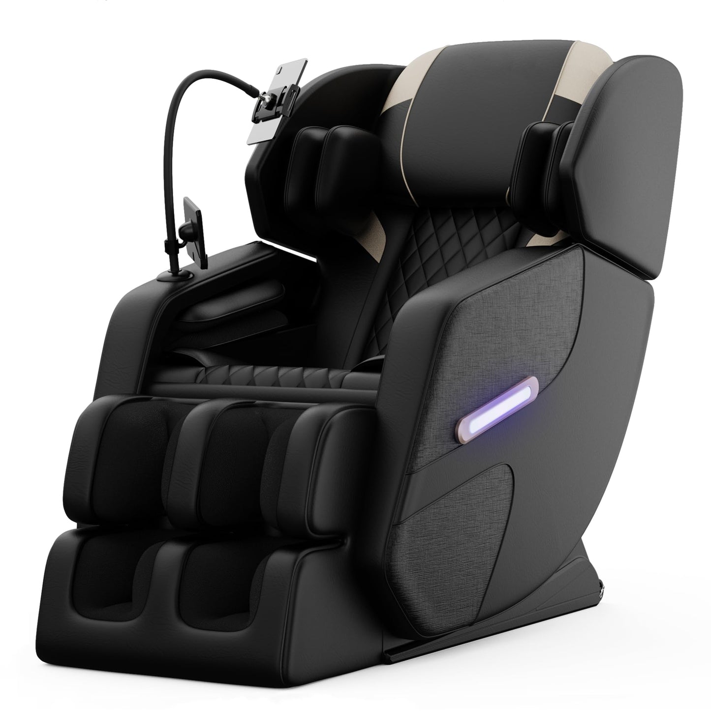 Massage Chair Full Body, Zero Gravity Massage Chair with 8 Fix Rollers, Foot Massage, Heating, Auto Modes, Full Body Airbag, Touch Screen Controller, Music Player, Home Massage for Back Fatigue