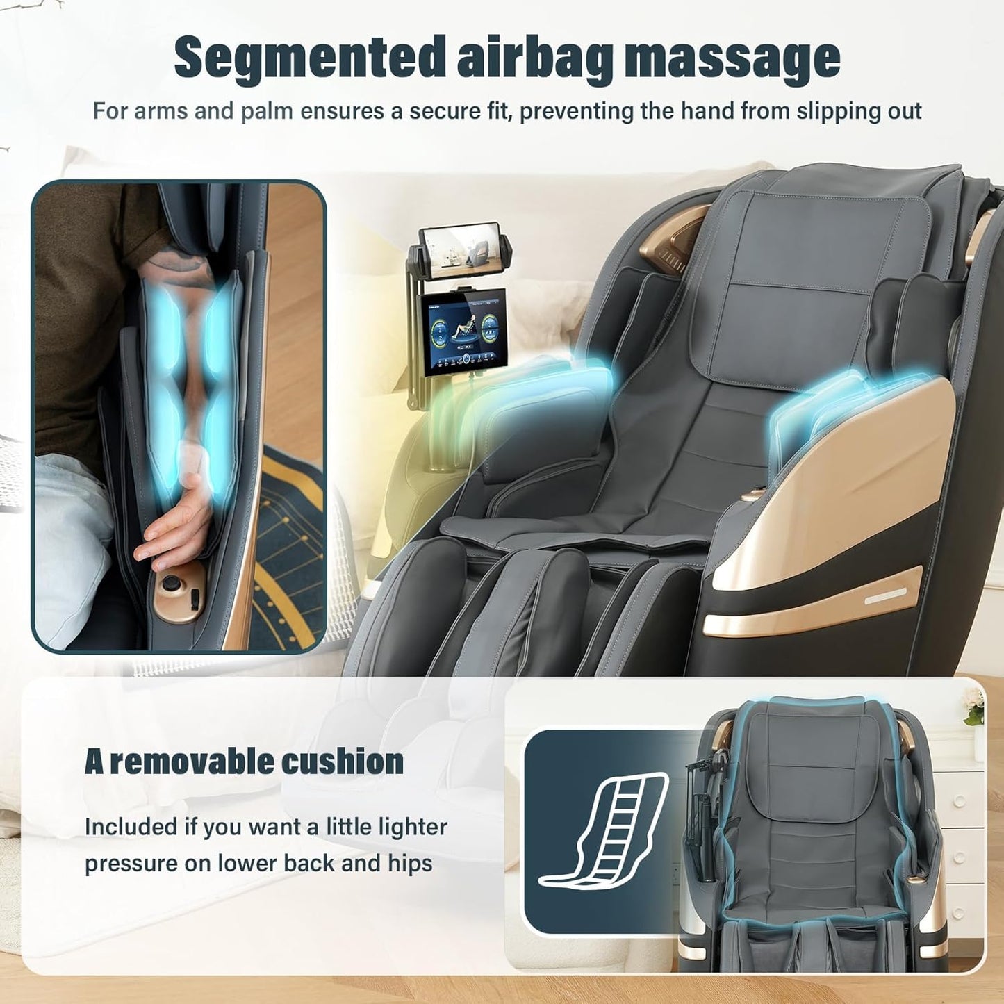 2025 Massage Chair Full Body, 4D Zero Gravity Massage Chairs SL Track Shiatsu Massage Recliner Chair with Secure-Fit Arm Airbag, Waist & Calf Heating Voice Control Bluetooth Joystick G2 Black