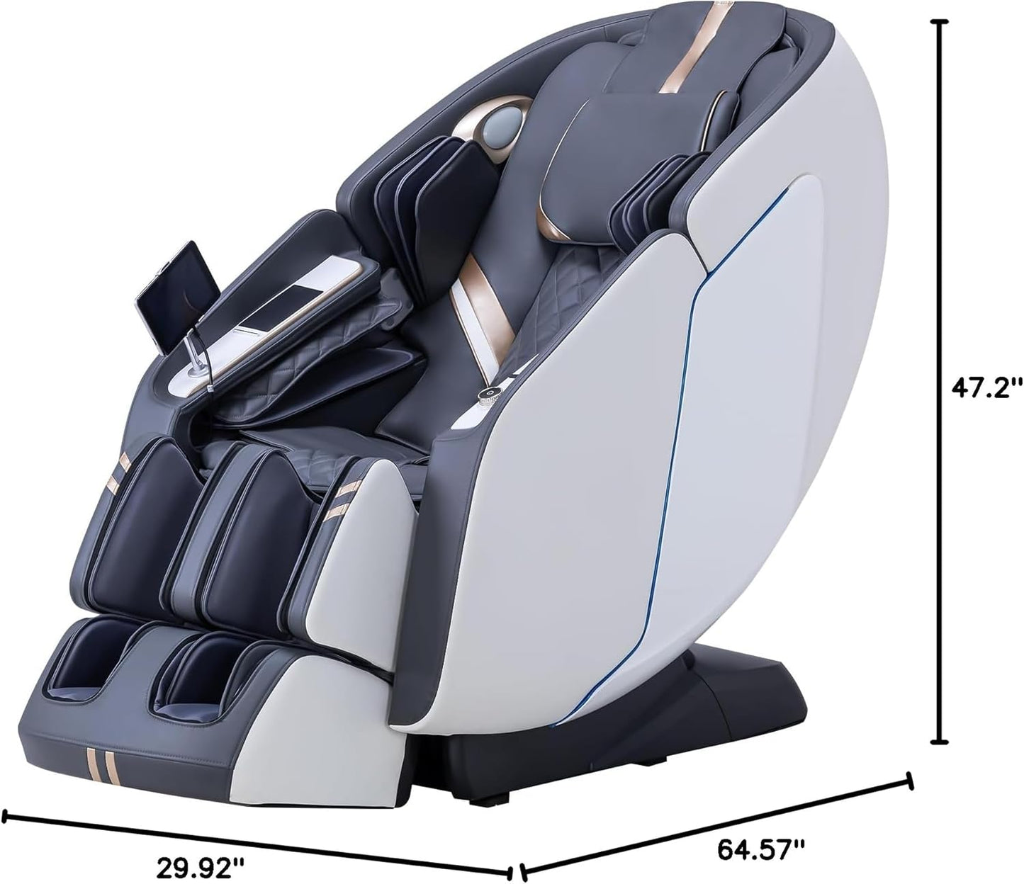 MassaMAX 4D Full Body Massage Chair with Zero Gravity, Extendable Footrest, SL Track, 15 Modes, AI Voice Control, Yoga Stretch, Foot Rollers, and Waist & Calves Heating Comfort with Cover (White)