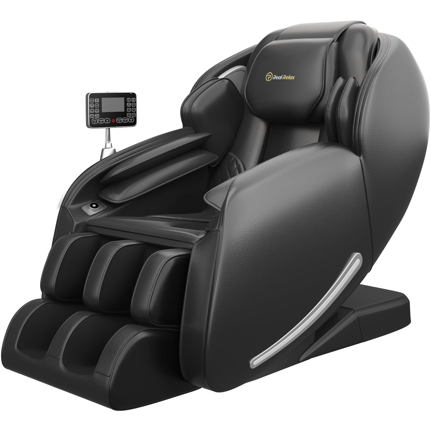 Real Relax 2025 Massage Chair Full Body,Zero Gravity 3D SL-Track Shiatsu Massage Recliner Chair with Heat Body Scan Bluetooth Foot Roller APP Control, Child Lock, Favor-06,Brown