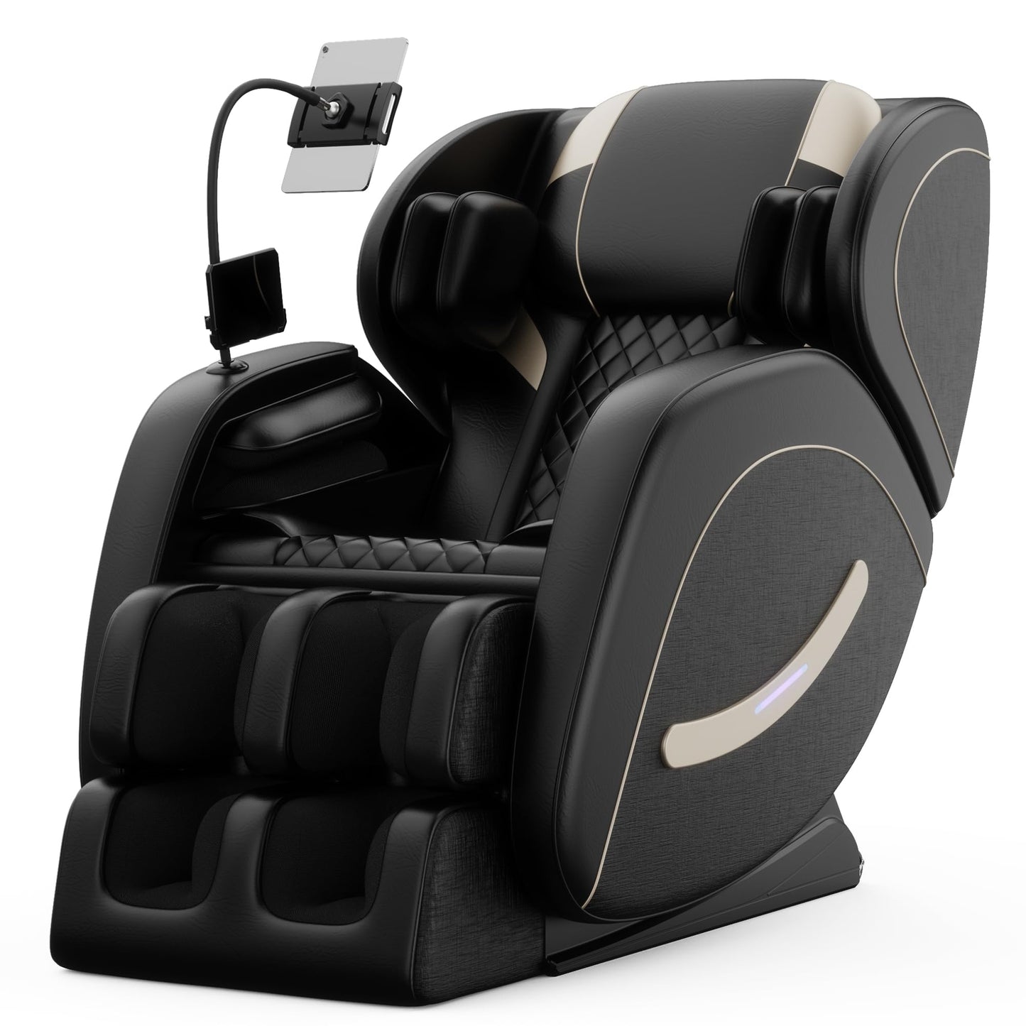 Massage Chair Full Body, Zero Gravity Massage Chair with 8 Fix Rollers, Foot Massage, Heating, Auto Modes, Full Body Airbag, Touch Screen Controller, Music Player, Home Massage for Back Fatigue
