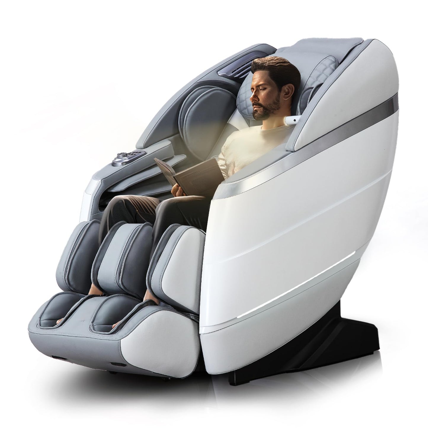 4D Massage Chair Full Body, 166° Flexible Track, 18 Modes, 11 Techniques, 36 Airbag Massage, with Yoga Stretch, Foot Massage, Zero Gravity Massage Recliner(Beige)