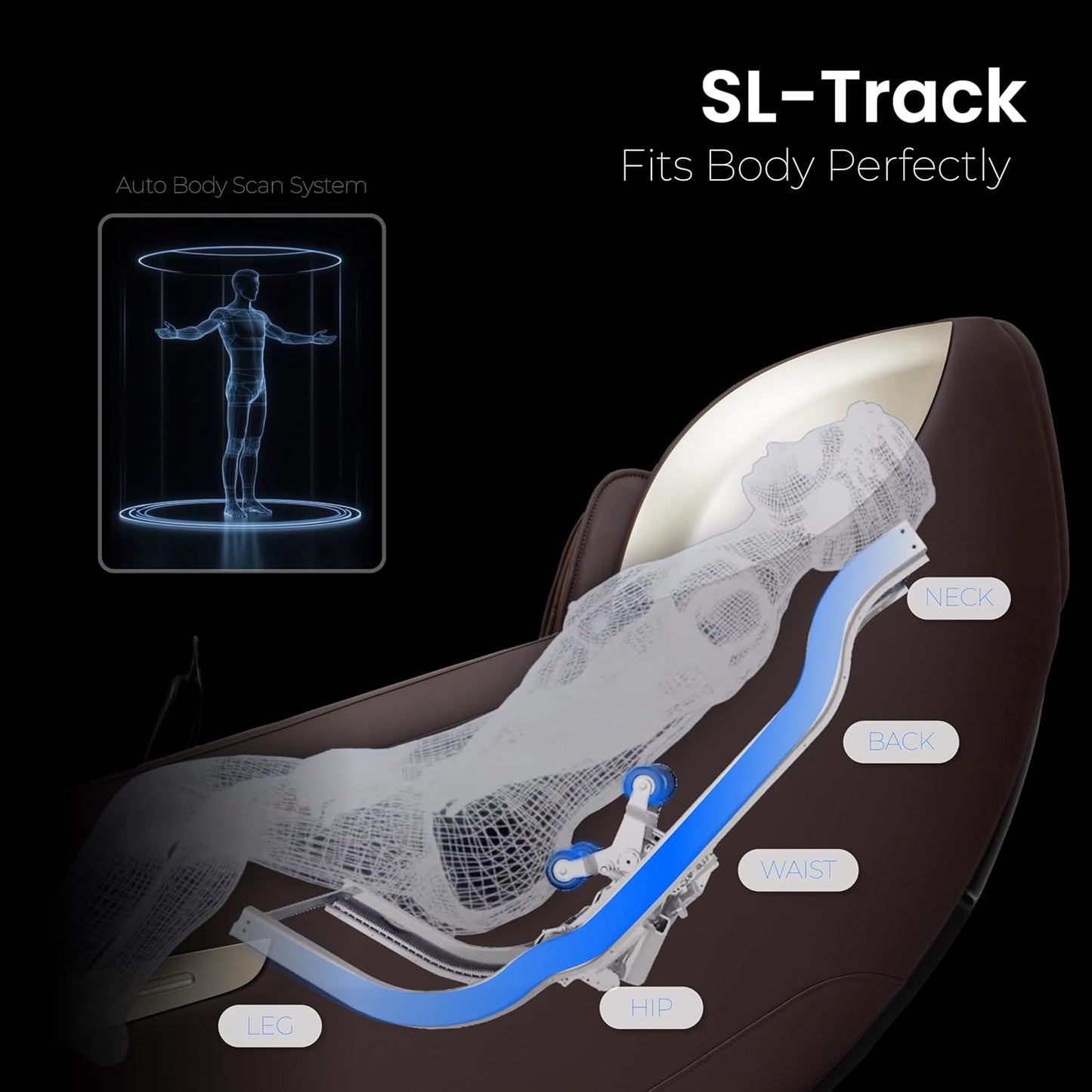 Titan Quantum Massage Chair | Taupe | Full Body & Zero Gravity Features | Customizable Massage Programs