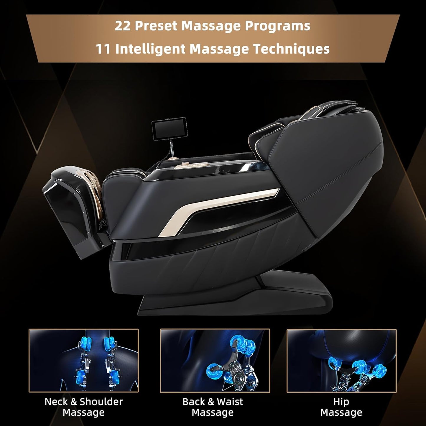Alfine A66 4D Full Body Massage Chair – Made in The U.S.A. with U.S. & Imported Material, SL Track, Yoga Stretch, Zero Gravity, AI Voice Control, Heating, Automatic Footrest