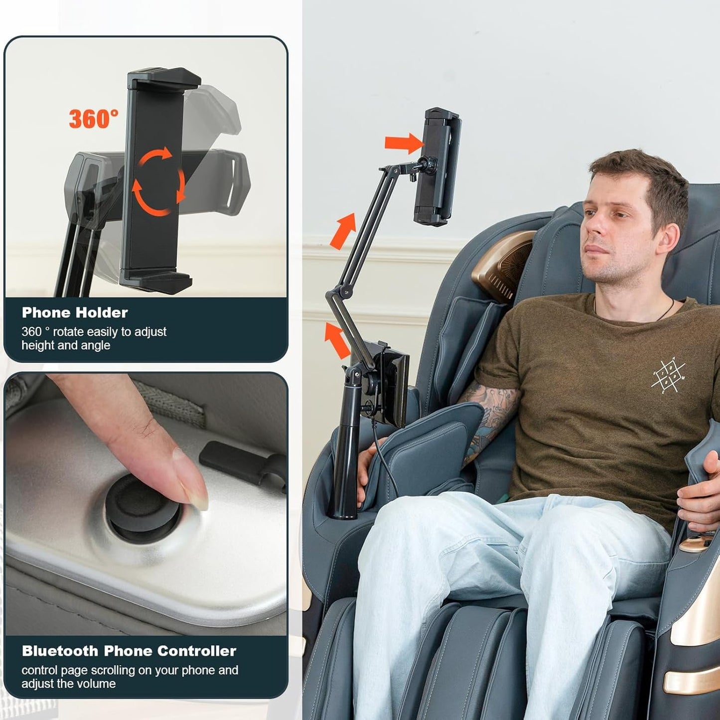 2025 Massage Chair Full Body, 4D Zero Gravity Massage Chairs SL Track Shiatsu Massage Recliner Chair with Secure-Fit Arm Airbag, Waist & Calf Heating Voice Control Bluetooth Joystick G2 Black