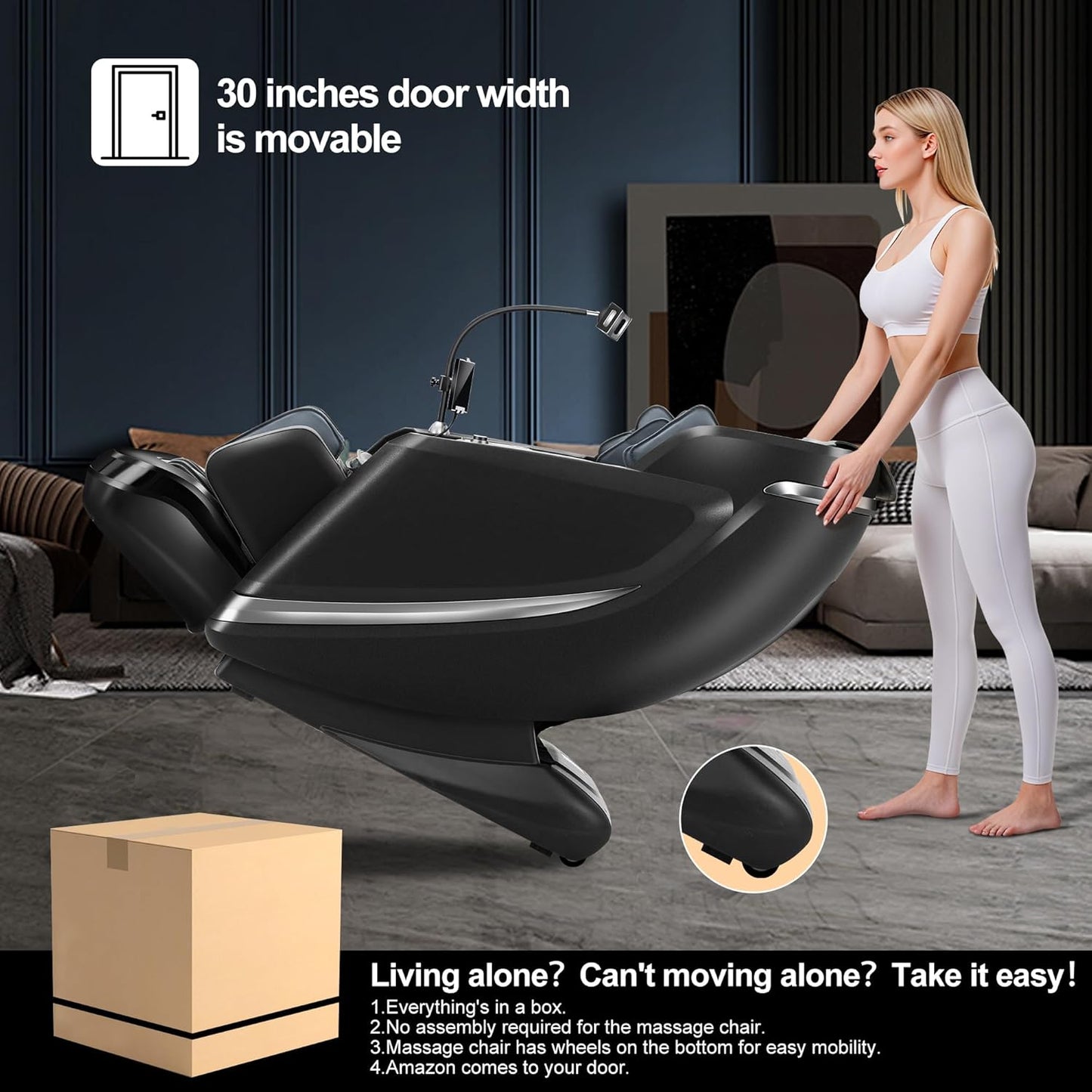 2025 Massage Chair Full Body with 12 Auto Modes,Zero Gravity SL-Track Shiatsu Massage Chair with AI Control,Auto Body Detection,Foot Rollers,Body Scan and Waist & Calf Heating