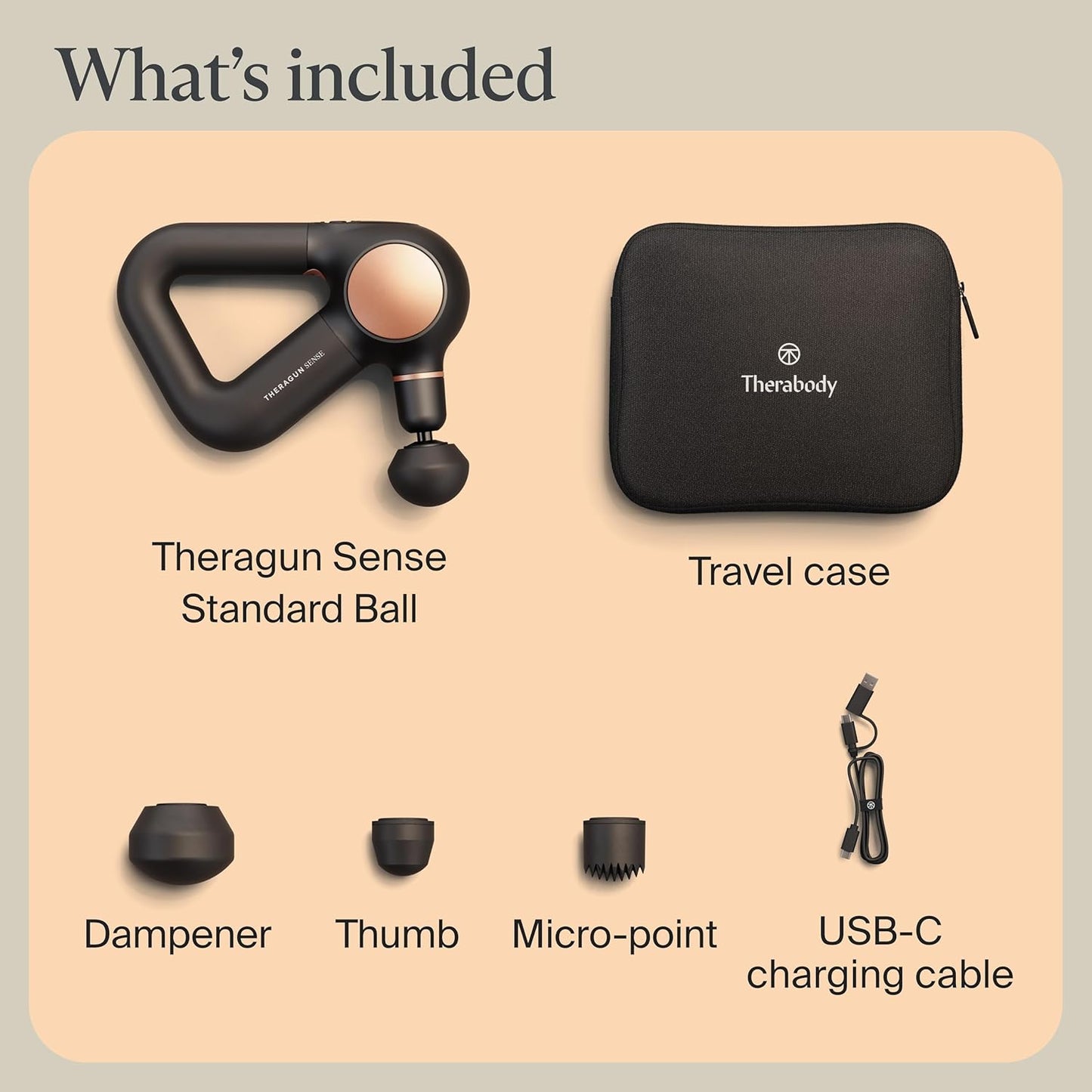 TheraGun Sense (1st Generation) by Therabody - Deep Tissue Massage Gun with Preloaded Routines for Stress Relief, Pain Relief & Muscle Soreness in Neck, Back, Leg, Knee, and Shoulder (Black)