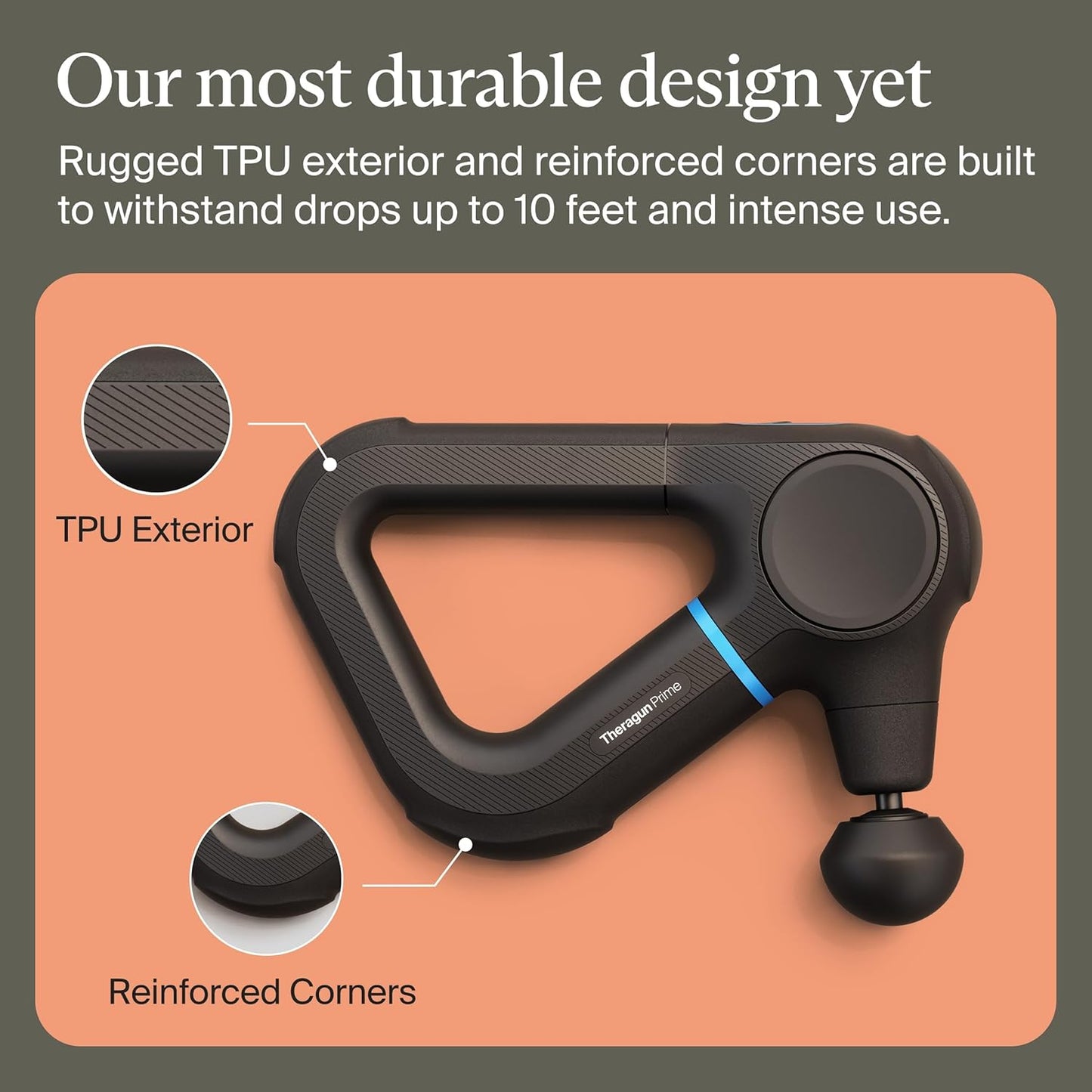 TheraGun Prime (6th Generation) Massage Gun by Therabody – Deep Tissue, Powerful Massage in a Rugged, Durable Design for Reliable Recovery & Pain Relief