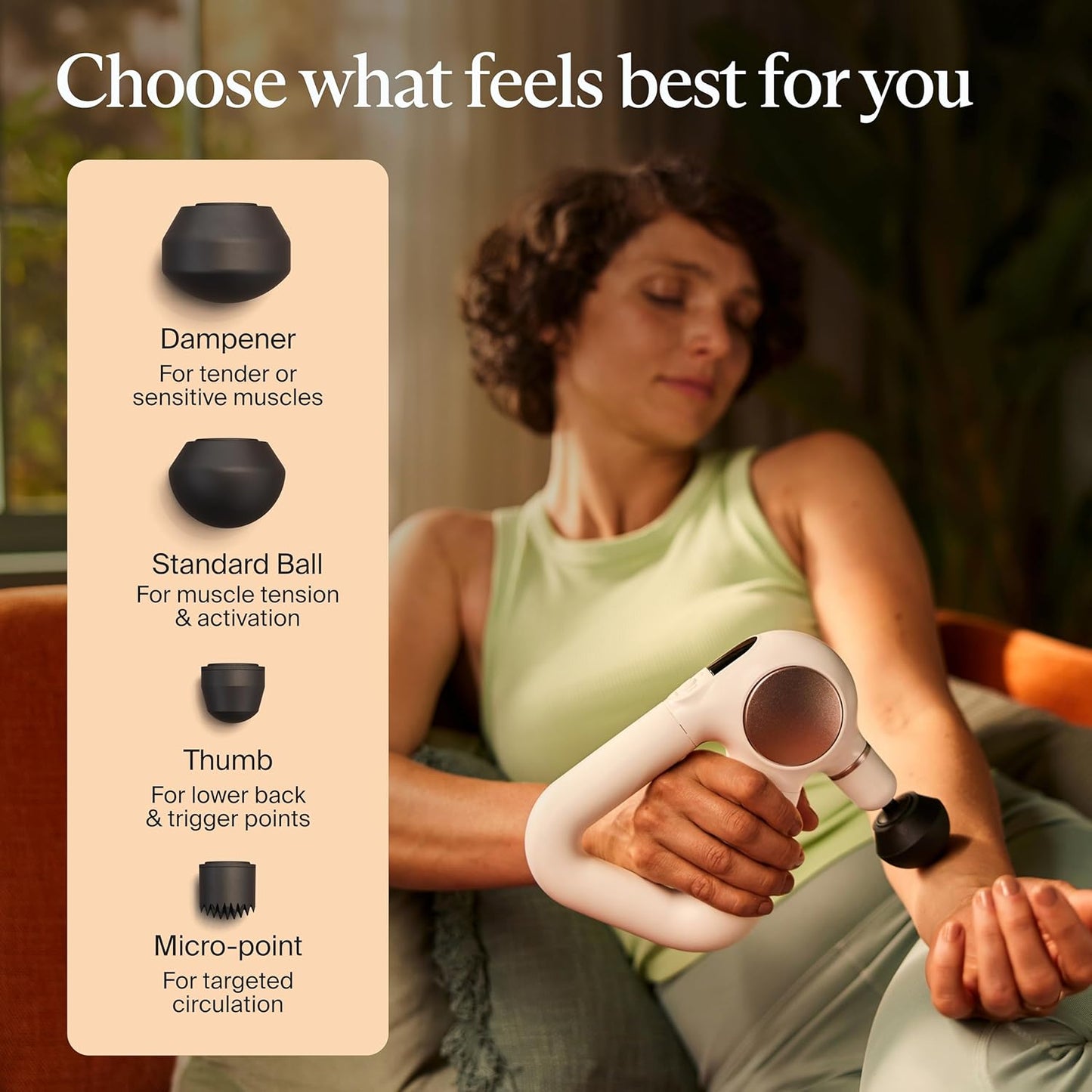 TheraGun Sense (1st Generation) by Therabody - Deep Tissue Massage Gun with Preloaded Routines for Stress Relief, Pain Relief & Muscle Soreness in Neck, Back, Leg, Knee, and Shoulder (White)