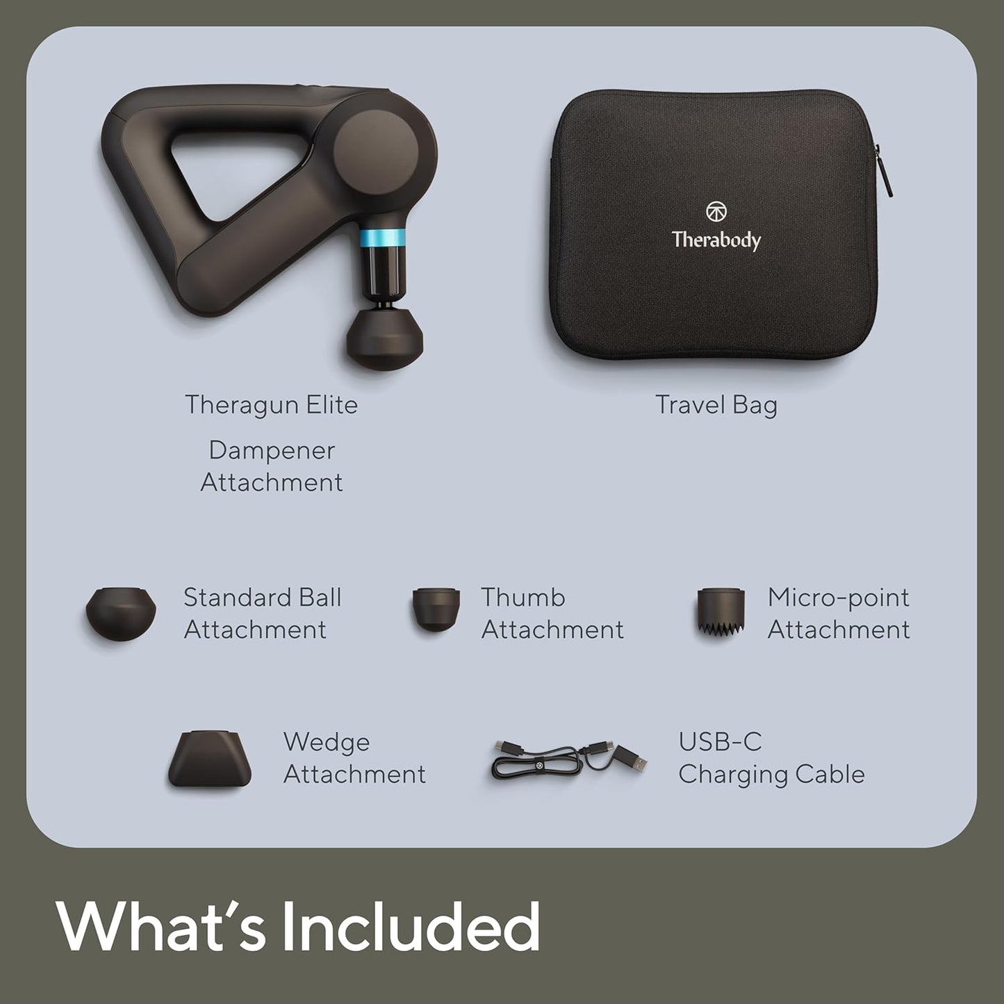 TheraGun Therabody Elite (5th Generation) - Handheld Deep Tissue Massage Gun - Bluetooth Enabled Percussion & Personal Massager for Pain Relief in Neck, Back, Leg, Hand, Shoulder and Foot