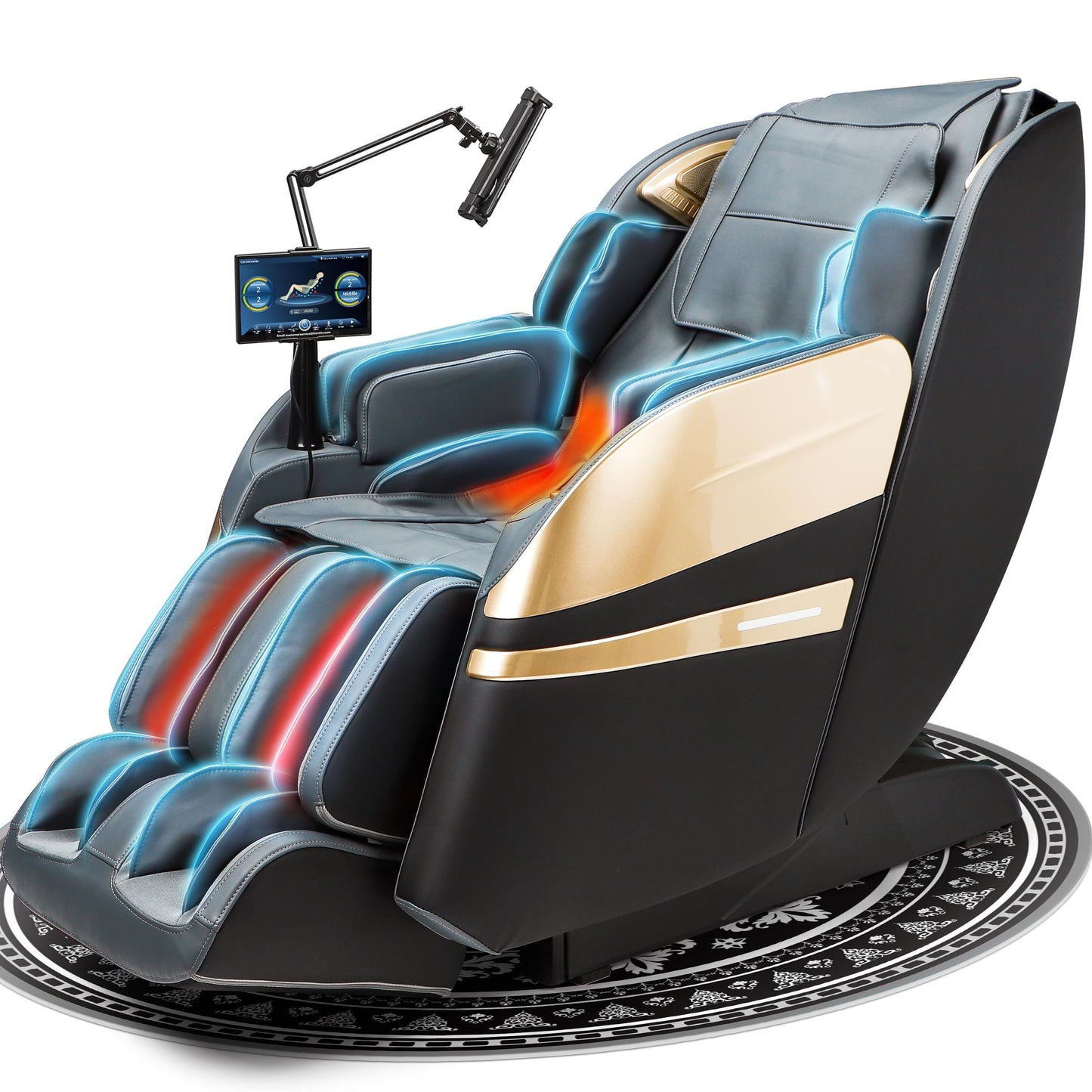 2025 Massage Chair Full Body, 4D Zero Gravity Massage Chairs SL Track Shiatsu Massage Recliner Chair with Secure-Fit Arm Airbag, Waist & Calf Heating Voice Control Bluetooth Joystick G2 White