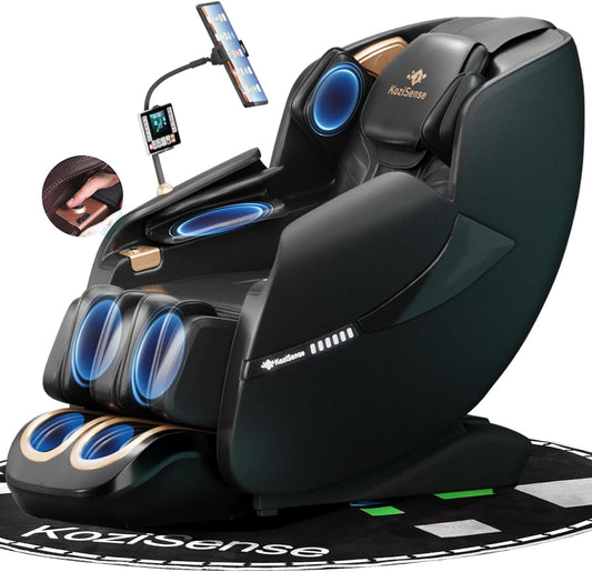 2025 Massage Chair Full Body, Zero Gravity SL-Track Shiatsu Massage Recliner Chair with Heat, 12 Auto Modes, Backlit Touchscreen and Calfrest Extension