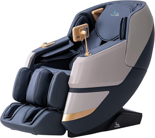 MassaMAX MT339 4D Massage Chair, Full Body Shiatsu Recliner with Auto Extendable Footrest, Zero Gravity, SL Track, Deep Yoga Stretch,15 Modes, AI Voice Control, Foot Rollers, and Heating (Magic Black)