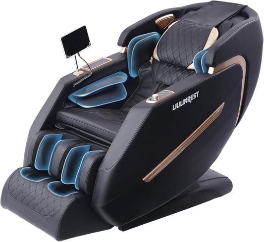 2025 4D Massage Chair, SL-Track Shiatsu Massage Recliner Chair with 3 Zero Gravity Modes & Full Body Airbags, Intelligent Massage Chairs with Smart Voice Control & Touchable Screen (Black)