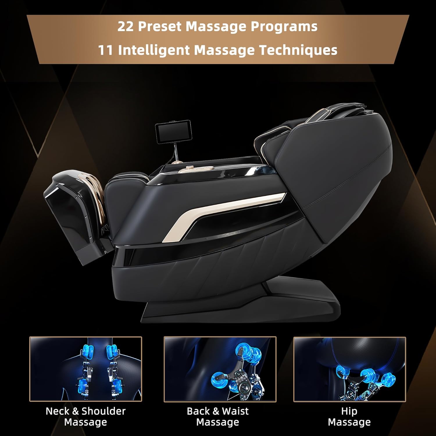Alfine A66 4D Full Body Massage Chair – Made in The U.S.A. with U.S. & Imported Material, SL Track, Yoga Stretch, Zero Gravity, AI Voice Control, Heating, Automatic Footrest