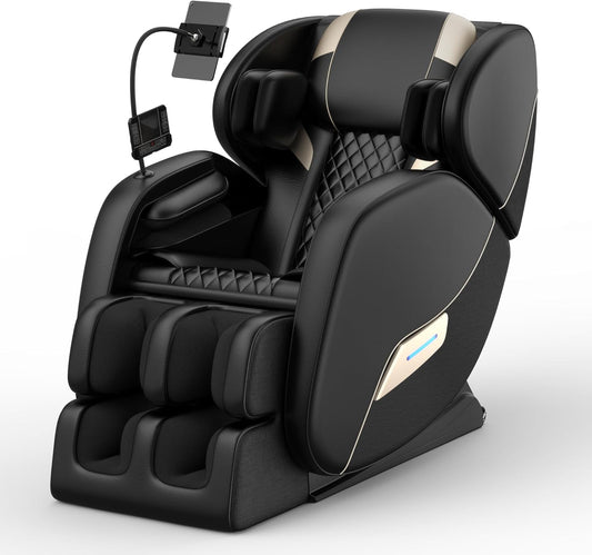 2025 Massage Chair Full Body, Zero Gravity SL-Track Shiatsu Massage Recliner Chair with Body Scan, 6 Fix Point Rollers,Airbags,Deep Yoga Stretch, Heating Function,Black