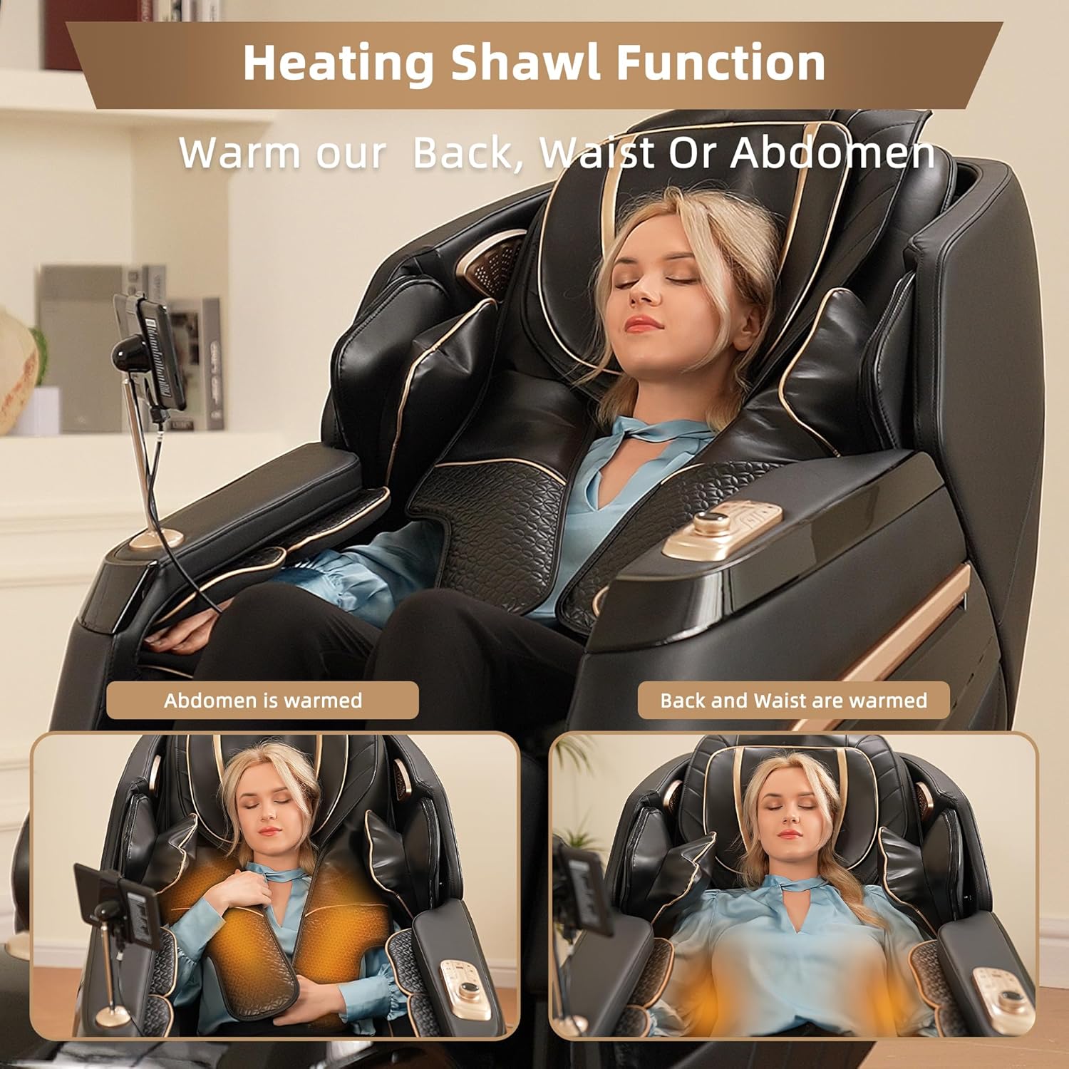 Alfine A66 4D Full Body Massage Chair – Made in The U.S.A. with U.S. & Imported Material, SL Track, Yoga Stretch, Zero Gravity, AI Voice Control, Heating, Automatic Footrest