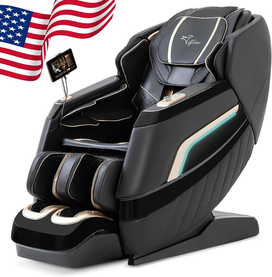 Alfine A66 4D Full Body Massage Chair – Made in The U.S.A. with U.S. & Imported Material, SL Track, Yoga Stretch, Zero Gravity, AI Voice Control, Heating, Automatic Footrest