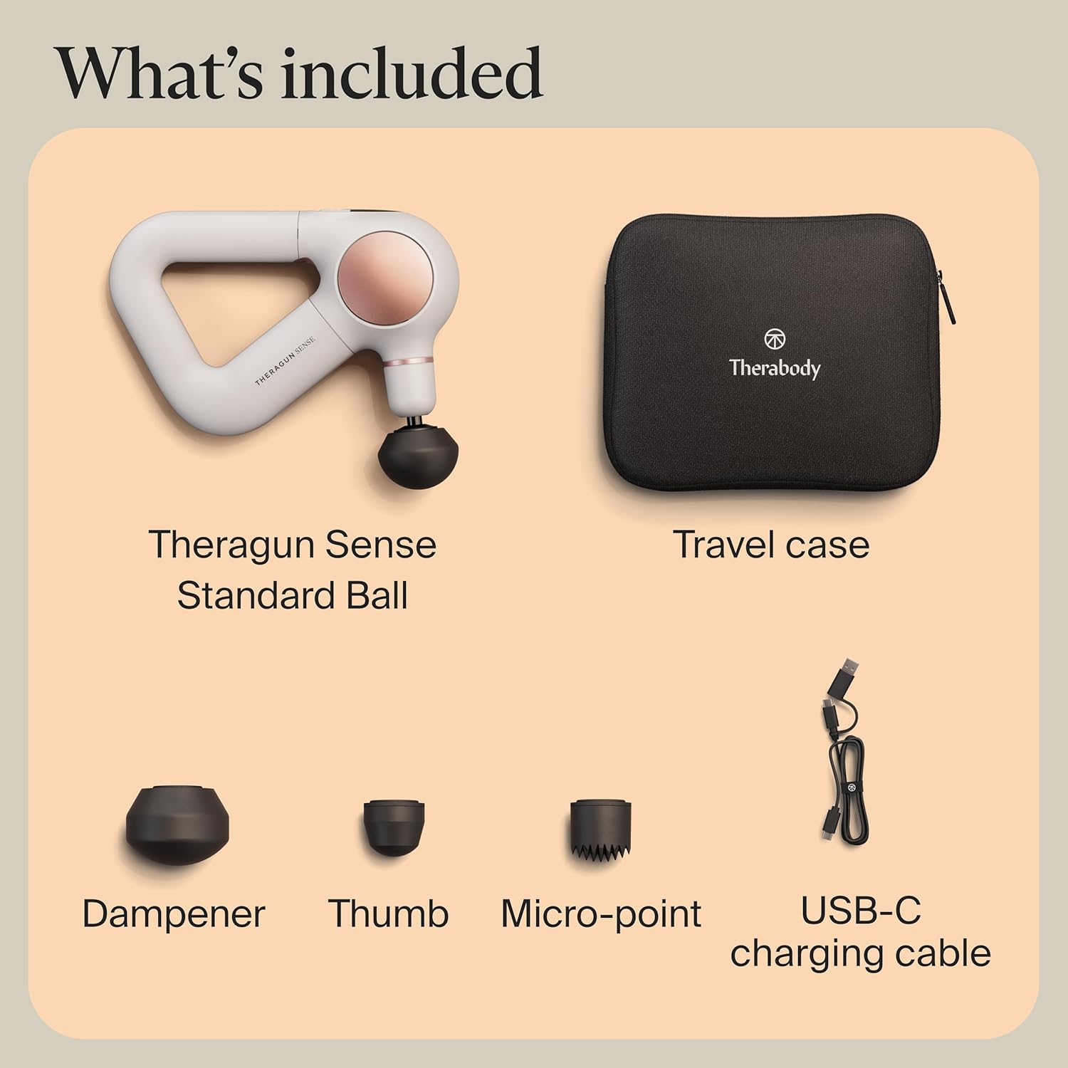 TheraGun Sense (1st Generation) by Therabody - Deep Tissue Massage Gun with Preloaded Routines for Stress Relief, Pain Relief & Muscle Soreness in Neck, Back, Leg, Knee, and Shoulder (White)