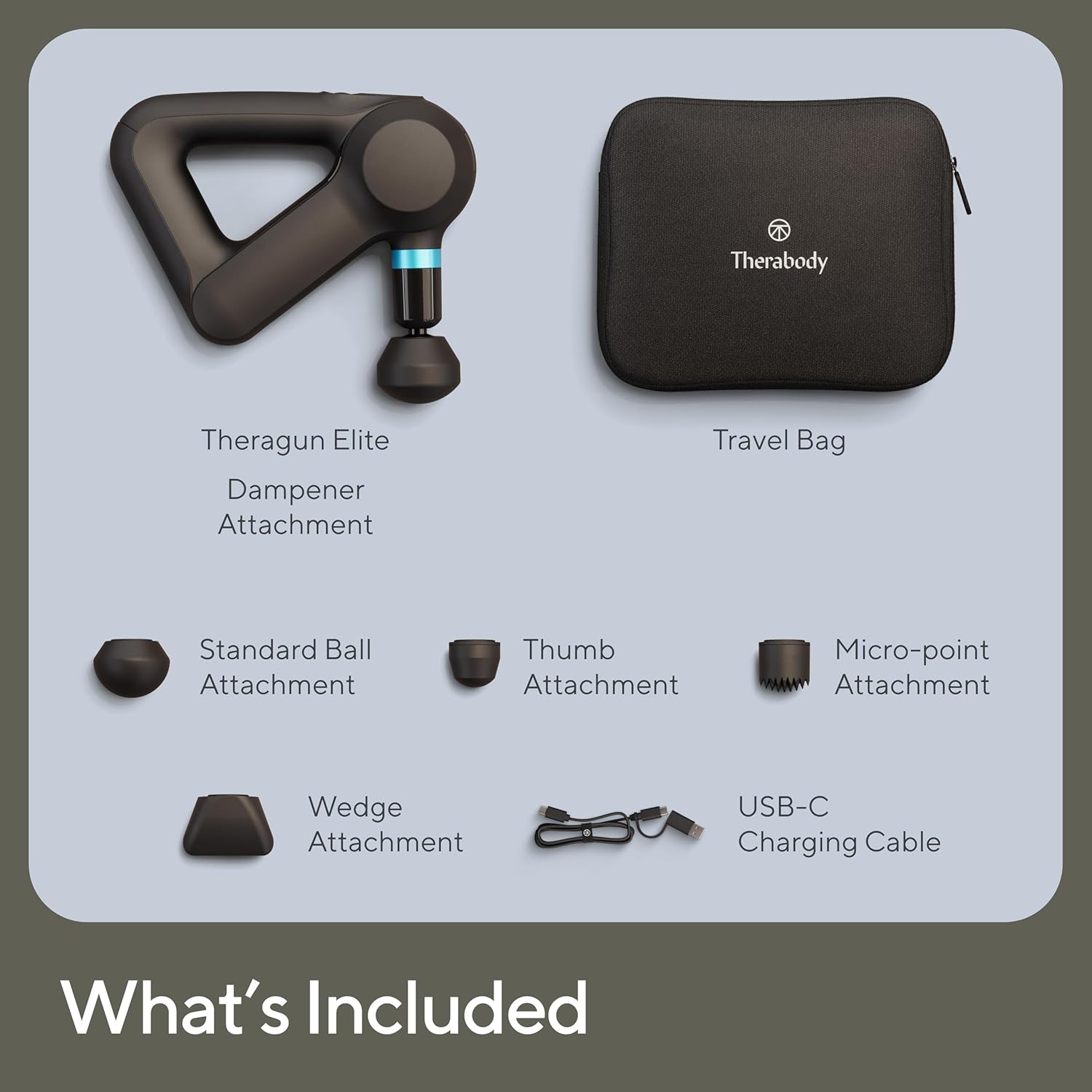TheraGun Therabody Elite (5th Generation) - Handheld Deep Tissue Massage Gun - Bluetooth Enabled Percussion & Personal Massager for Pain Relief in Neck, Back, Leg, Hand, Shoulder and Foot