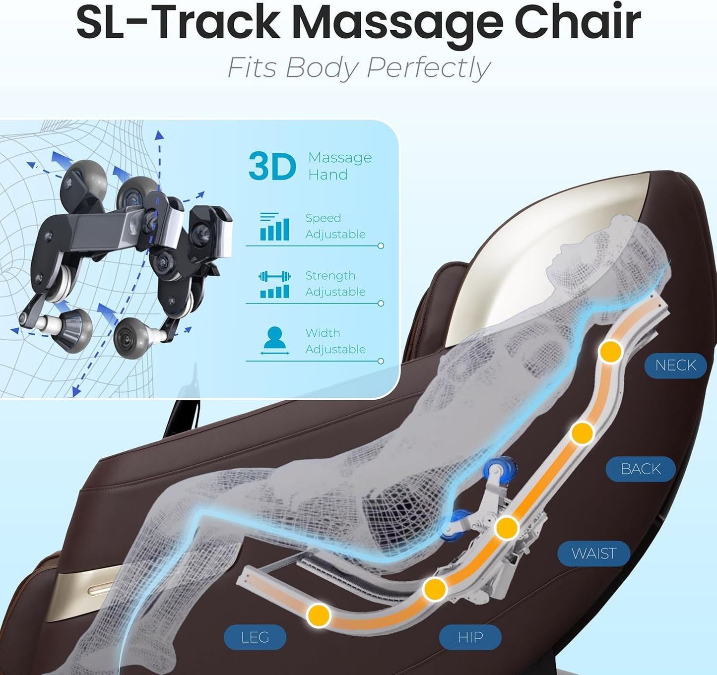 Titan Quantum Massage Chair | Taupe | Full Body & Zero Gravity Features | Customizable Massage Programs